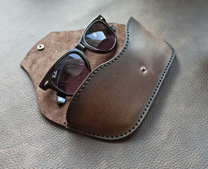Выкройка чехла для очков из кожи