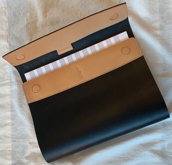 Выкройка папка на кольцах из кожи 317